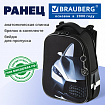 Ранец BRAUBERG PREMIUM, 2 отделения, с брелоком, "Быстрая машина", 38х29х16 см, 270600