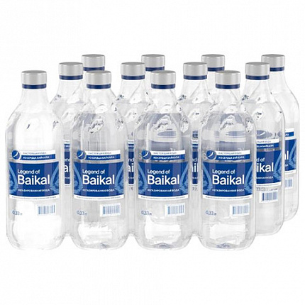 Вода негазированная питьевая LEGEND OF BAIKAL 0,33 л, стеклянная бутылка, УТ-00000821