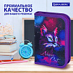 Пенал BRAUBERG с наполнением, 1 отделение, 1 откидная планка, 24 предмета, 21х14 см, "Неоновый кот", 271523