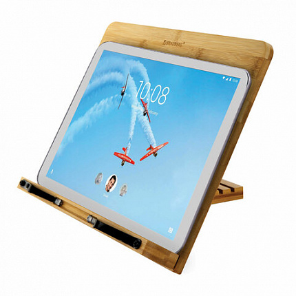 Подставка для книг и планшетов большая бамбуковая BRAUBERG, 34х24 см, регулируемый угол, 237896