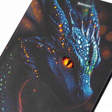 Дневник 5-11 класс 48 л., твердый, BRAUBERG, выборочный лак, с подсказом, "Dragon", 107195