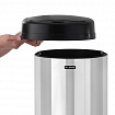 Ведро для мусора СЕНСОРНОЕ 30 л, нержавеющая сталь, черная матовая крышка, питание от 4-х батареек AA (не входят в комплект), LAIMA, 609328