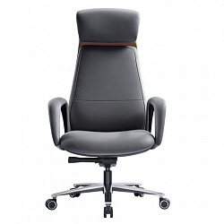 Кресло HAWASAN PREMIUM EX-820, синхромеханизм, слайдер, экокожа, графит/коричневое, 533238