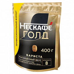 Кофе молотый в растворимом NESCAFE "Gold Barista" 400 г, сублимированный