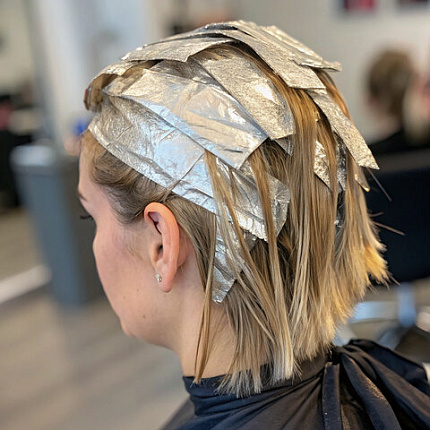 Фольга парикмахерская 12 см х 100 м, 14 мкм, САЯНСКАЯ ФОЛЬГА в пленке, SAYANA 100-14-Пх15