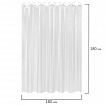 Шторка для ванной EVA, 180х180 см, кольца в комплекте, БЕЛАЯ ГОЛОГРАФИЯ, PRIMILA (ПРИМИЛА), 700102