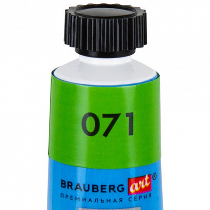 Краски масляные ВОДОРАЗБАВИМЫЕ художественные, 12 цветов по 18 мл в тубах, BRAUBERG ART PREMIERE, 192290