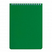 Блокнот А5, 146х205 мм, 60 л., гребень, перфорация на отрыв, лакированный, BRAUBERG, зеленый, 111272