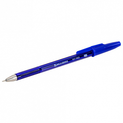 Ручки шариковые BRAUBERG 927 PRO "WRITING 3.0", КОМПЛЕКТ 12 ШТ., СИНИЕ, пишущий узел 0,5 мм, линия письма 0,25 мм, 144338
