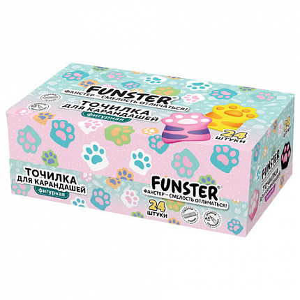 Точилка фигурная FUNSTER (ФАНСТЕР) "Лапка 1", 1 отверстие, ассорти, в дисплее, 274058