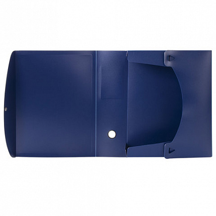 Короб архивный (330х245 мм), 100 мм, пластик, разборный, до 900 листов, синий, 0,9 мм, BRAUBERG "Energy", 235375