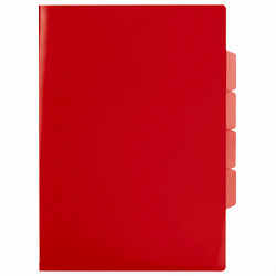 Папка-уголок 3 отделения, жесткая, непрозрачная, А4, BRAUBERG "SPECIAL", красная, 0,15 мм, 273064