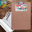 Доска-планшет БОЛЬШОГО ФОРМАТА (320х460 мм), А3, BRAUBERG "Eco" с прижимом, МДФ, 3 мм, СВЕТЛО-КОРИЧНЕВАЯ, 232226