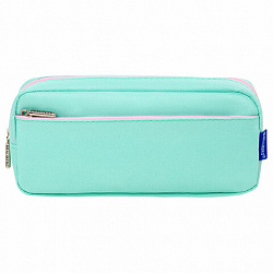 Пенал мягкий BRAUBERG PASTEL, 2 отделения, мятный, 21х9,5х5 см, 272275