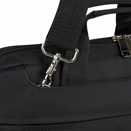 Сумка-портфель BRAUBERG с отделением для ноутбука 13-14", "Chance", 3 кармана, черная, 36х28х5 см, 240455