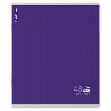 Тетрадь А5, 48 л., скоба, клетка, Soft-Touch, выборочный УФ-лак, плотная бумага 80 г/м2, ERICH KRAUSE, 60623
