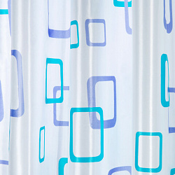 Шторка для ванной ПОЛИЭСТЕР, 180х180 см, кольца в комплекте, ФИГУРЫ, PRIMILA (ПРИМИЛА), 700081