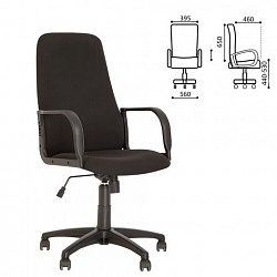Кресло офисное Diplomat, ткань, черное C11