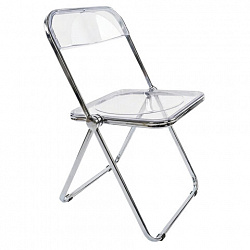 Стул складной прозрачный BRABIX "Glam CF-020", хромированный каркас, пластик, 533245