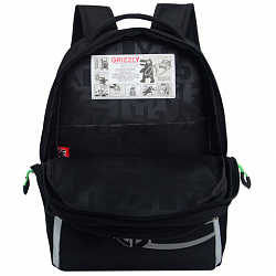 Рюкзак GRIZZLY школьный, жёсткая спинка, 2 отделения, для мальчиков, "RACING SPEED", 38х29х16 см, RB-551-4/1