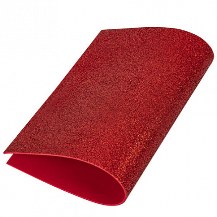 Пористая резина/фоамиран А4, 2 мм, НАБОР, 10 листов, 10 цветов, яркие цвета, блестки, ОСТРОВ СОКРОВИЩ, 665100