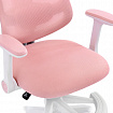 Кресло детское с подставкой для ног BRABIX KIDS "MG-215", сетка/ткань TW, розовое, 533311