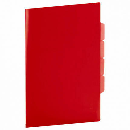 Папка-уголок 3 отделения жесткая непрозрачная А4 BRAUBERG SPECIAL, красная, 0,15 мм, 273064