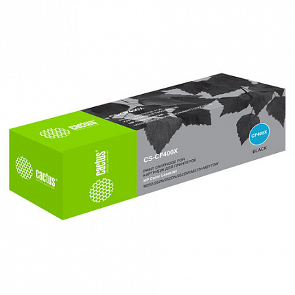 Картридж лазерный CACTUS (CS-CF400X) для HP LaserJet Pro M277n/dw/M252n/dw, черный, ресурс 2800 стр.