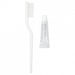 Зубной набор КОМПЛЕКТ 200 шт., HOTEL (зубная щётка + зубная паста 5 г), картон, 4634