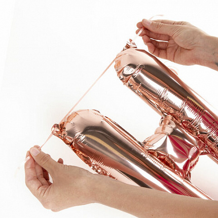 Шары воздушные НАБОР ДЛЯ ДЕКОРА "Happy Birthday", 43 шара, розовое золото, BRAUBERG KIDS, 591899