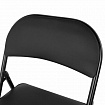Стул складной BRABIX "Golf Plus CF-003 Комфорт", черный каркас, кожзам черный, 531566