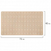 Коврик для ванны противоскользящий 71х40 см, "Пиксели", бежевый, ПВХ, присоски, PRIMILA (ПРИМИЛА), 700383