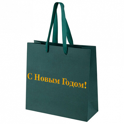 Пакет подарочный НАБОР 3 шт., новогодний, 20х8х20 см, "Business X-Mas Kraft", ЗОЛОТАЯ СКАЗКА, 592425