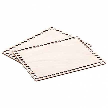 Донышки деревянные для вязания прямоугольные, 2 шт., 20х15 см, BRAUBERG HOBBY, 665320