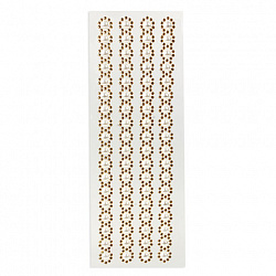 Стразы самоклеящиеся на ленте "ЖЕМЧУЖНЫЕ", 15 мм, 4 ленты, на подложке, ОСТРОВ СОКРОВИЩ, 662244