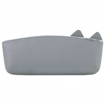 Пенал ЮНЛАНДИЯ ЮНИОР, 1 отделение, искусственная кожа, "Gray kitty", 20х9х7 см, 273819