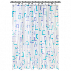 Шторка для ванной ПОЛИЭСТЕР, 180х180 см, кольца в комплекте, ФИГУРЫ, PRIMILA (ПРИМИЛА), 700081