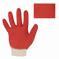 Перчатки хлопчатобумажные износостойкие ОДИНАРНЫЙ облив, 13 класс, КОМПЛЕКТ 100 ПАР, LAIMA ЛЮКС, 608672