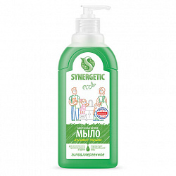 Мыло жидкое 500 мл SYNERGETIC "Луговые травы", гипоаллергенное, биоразлагаемое, дозатор, 105053