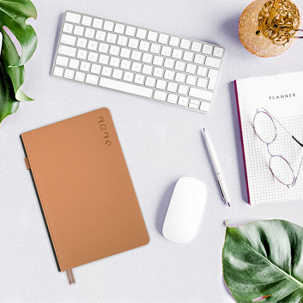 Ежедневник датированный 2026, А5, 138х213 мм, BRAUBERG "Essential", под кожу, держатель, бежевый, 117396