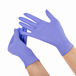 Перчатки нитриловые смотровые SFM Stable-Work/SUPERSOFT N 135, Германия, 50 пар (100 штук), размер 8-9, L (большой)