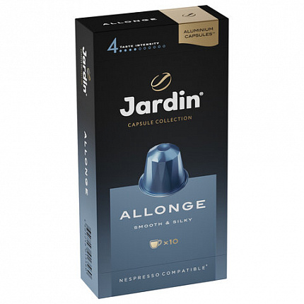 Кофе в капсулах JARDIN "Allonge" для кофемашин Nespresso, 10 порций, 1356-10
