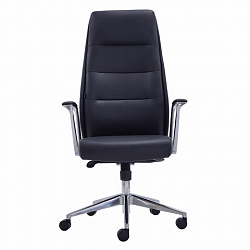 Кресло BRABIX PREMIUM "Adept EX-752", синхромеханизм, алюминий, экокожа, черное, 532930