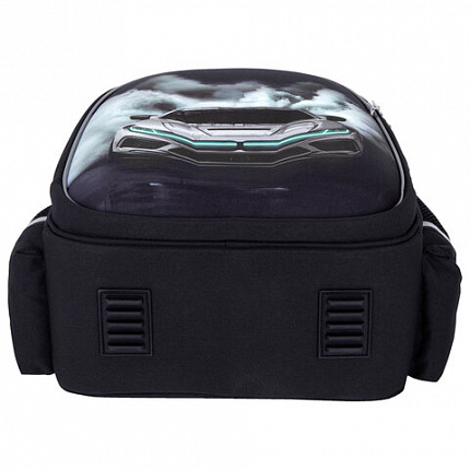 Ранец BRAUBERG STABLE, 2 отделения, с брелком, "Smoky car", LED-ЛАМПОЧКИ, 36х28х16 см, 274389