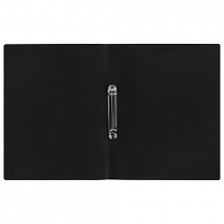 Папка на 2 кольцах А4 BRAUBERG UNIVERSAL, 25 мм, черная, до 170 листов, 0,5 мм, 273031