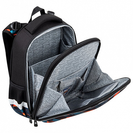 Ранец BRAUBERG ORIGINAL, 2 отделения, с брелком, "Hot spill", 38х29х16 см, 274405