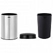 Ведро для мусора СЕНСОРНОЕ 30 л, нержавеющая сталь, черная матовая крышка, питание от 4-х батареек AA (не входят в комплект), LAIMA, 609328
