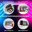 Пенал-косметичка BRAUBERG с ручкой, 1 откидная планка, полиэстер, 22x10х8 см, "Гусиная лапка", 271560