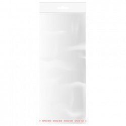 Пакеты БОПП с европодвесом, клеевым клапаном, КОМПЛЕКТ 100 штук, 13х27 + 3 + 4 см, белая подложка, BRAUBERG, 700415