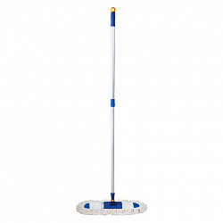 Швабра-рамка 40 см, алюминиевый телескопический черенок 130 см (резьба 1,6 см), МОП хлопок, LAIMA, 601464